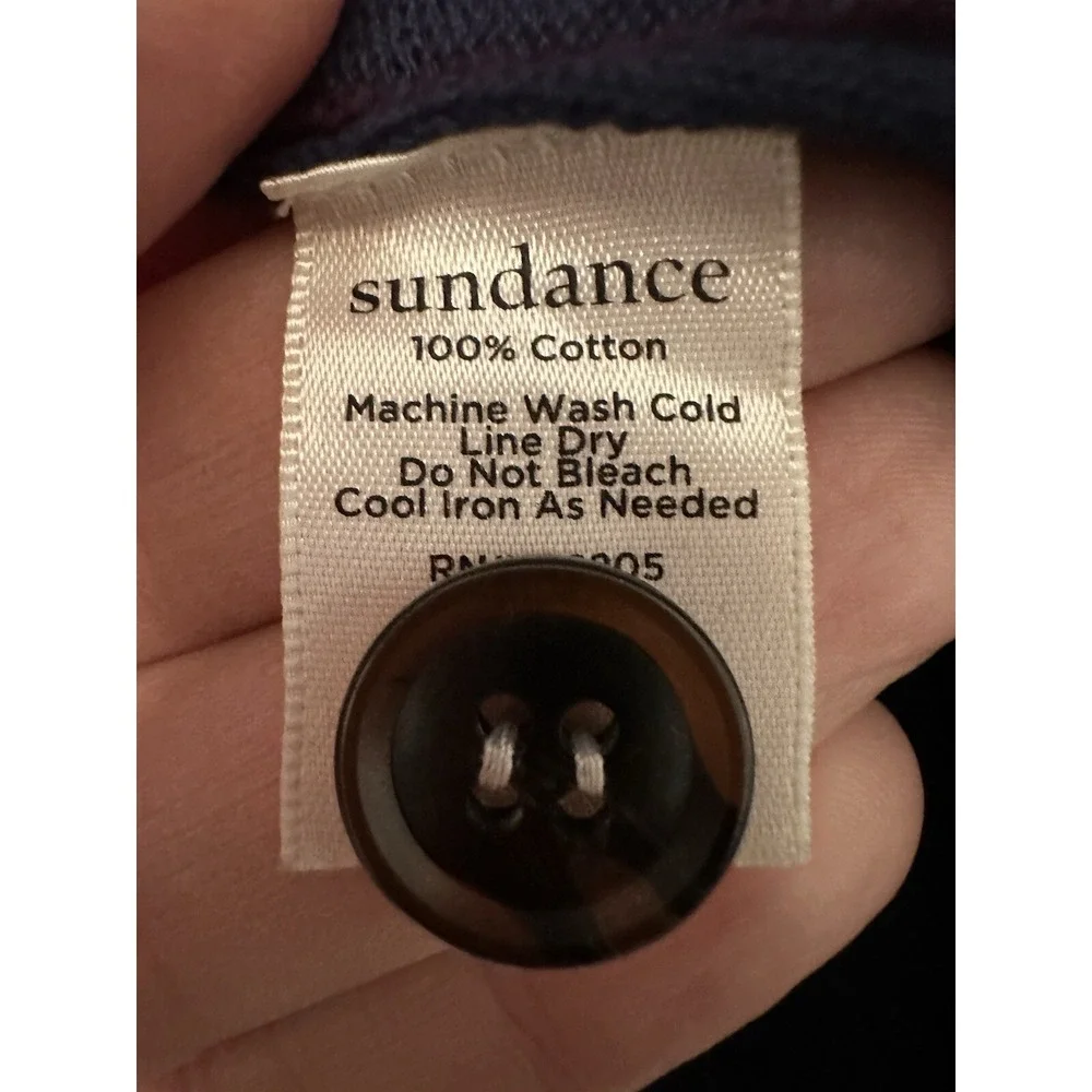 Sundance Sweater Men's Burgundy Highland Stitch Henley Mockneck Size Large